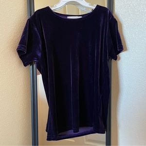 purple velvet baby tee